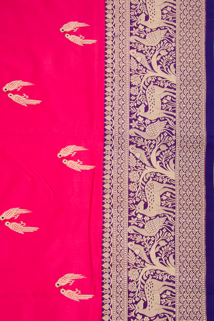 Banarasi Katan Silk Butta Pink Saree