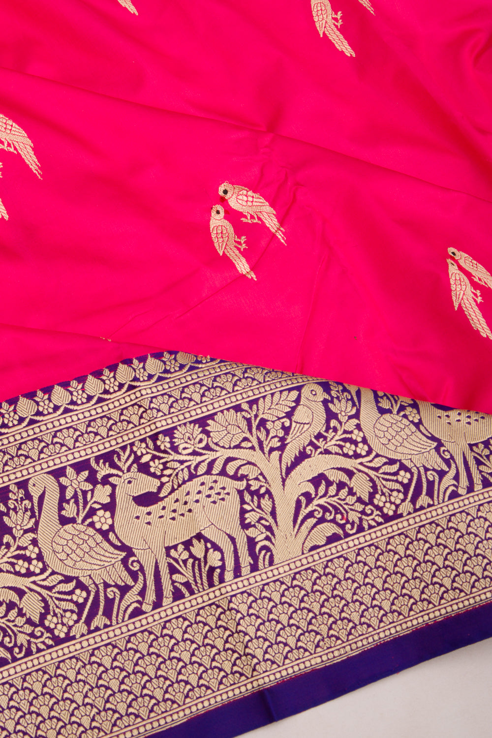 Banarasi Katan Silk Butta Pink Saree