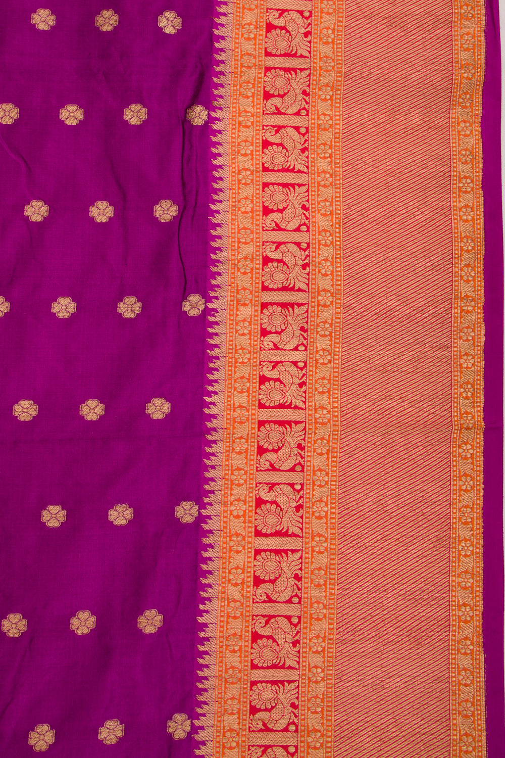 Banarasi Katan Silk Butta Purple Saree
