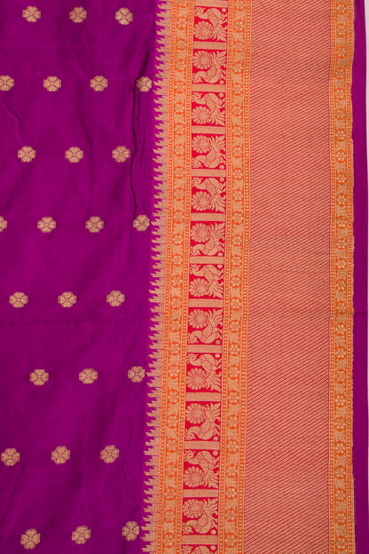 Banarasi Katan Silk Butta Purple Saree