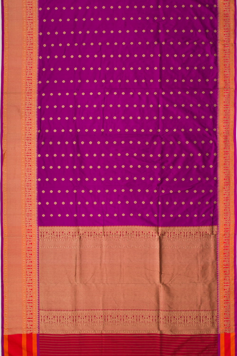 Banarasi Katan Silk Butta Purple Saree