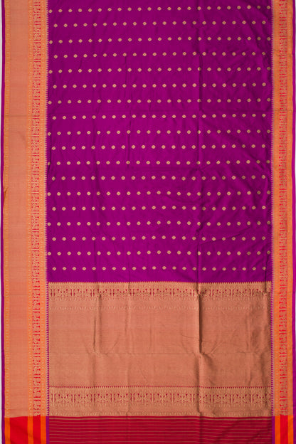 Banarasi Katan Silk Butta Purple Saree