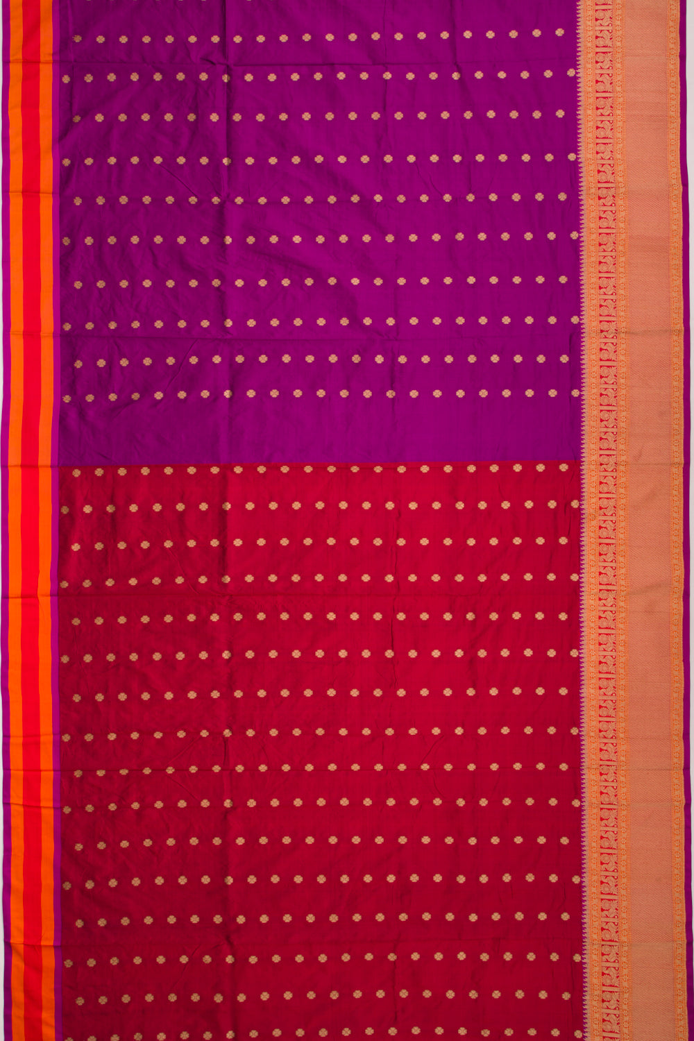 Banarasi Katan Silk Butta Purple Saree