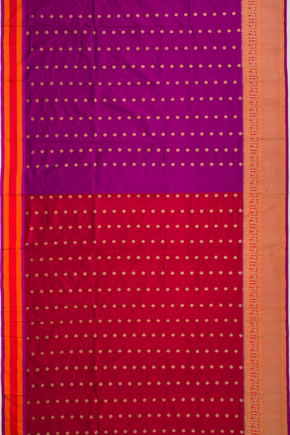 Banarasi Katan Silk Butta Purple Saree