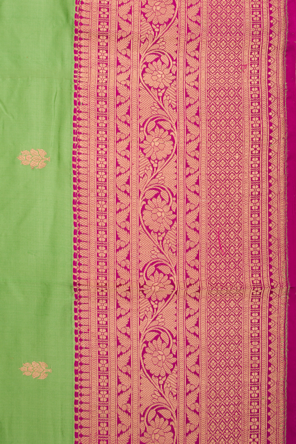 Banarasi Katan Silk Butta Green Saree