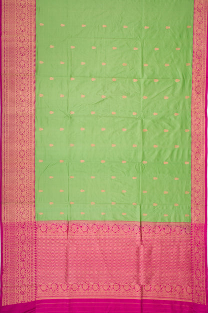 Banarasi Katan Silk Butta Green Saree