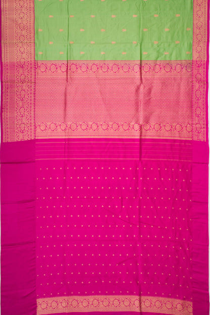 Banarasi Katan Silk Butta Green Saree