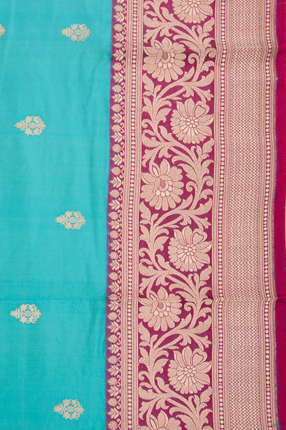 Banarasi Katan Silk Butta Sky Blue Saree