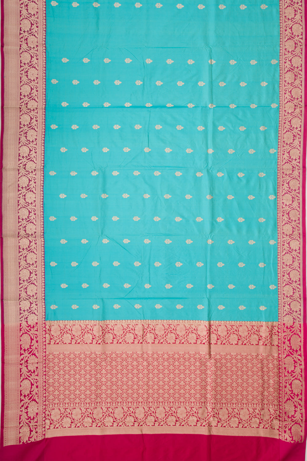 Banarasi Katan Silk Butta Sky Blue Saree