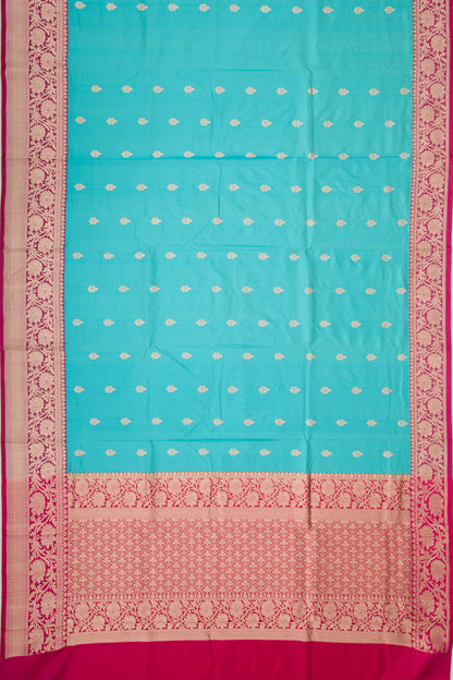 Banarasi Katan Silk Butta Sky Blue Saree