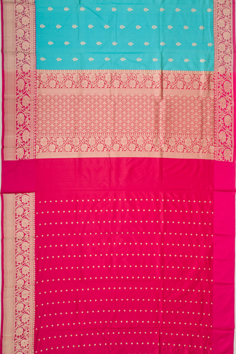 Banarasi Katan Silk Butta Sky Blue Saree
