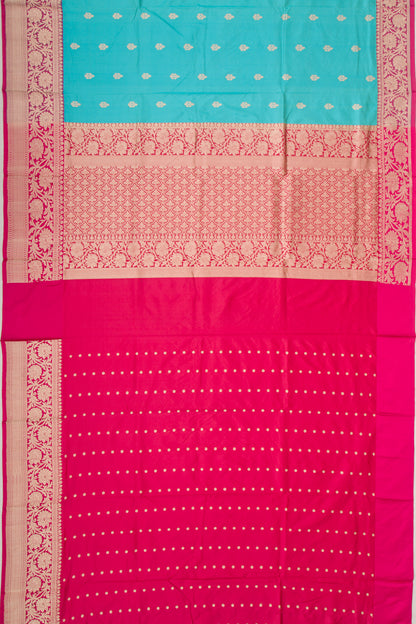 Banarasi Katan Silk Butta Sky Blue Saree