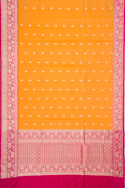 Banarasi Katan Silk Butta Mustard Yellow Saree