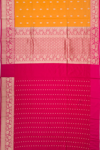 Banarasi Katan Silk Butta Mustard Yellow Saree