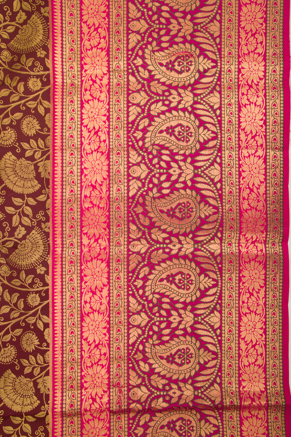 Taranga Kanchi Silk Jaal Brown Saree