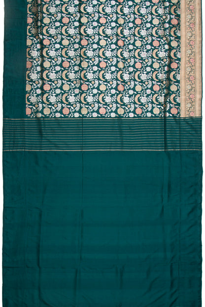 Banarasi Silk Kadwa Jaal Green Saree