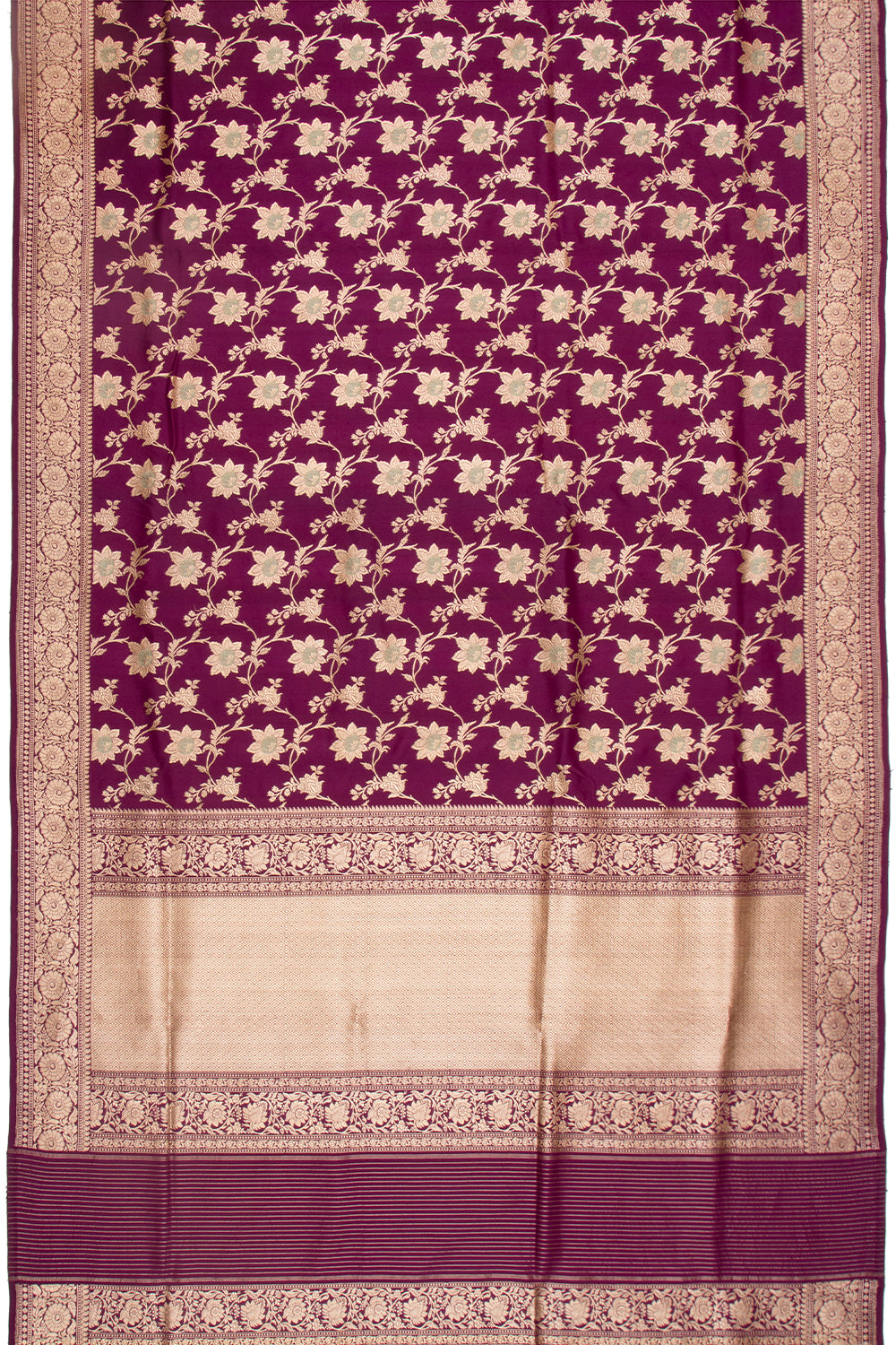 Banarasi Silk Kadwa Jaal Purple Saree