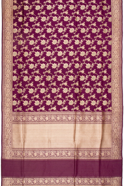 Banarasi Silk Kadwa Jaal Purple Saree