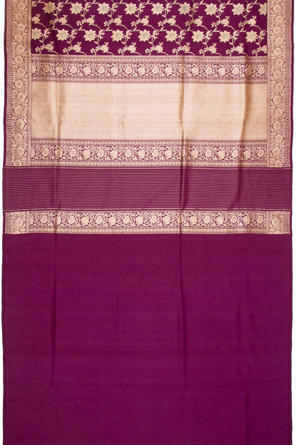 Banarasi Silk Kadwa Jaal Purple Saree