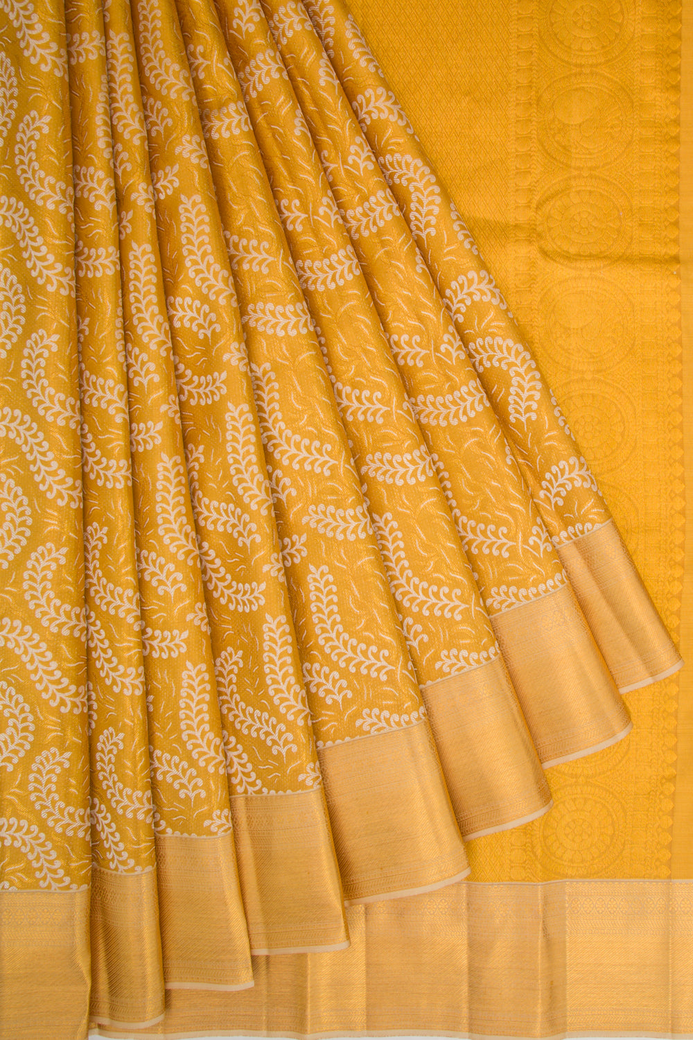 Taranga Kanchi Silk Tissue Brocade Gold Saree