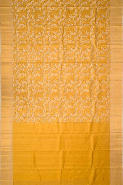 Taranga Kanchi Silk Tissue Brocade Gold Saree