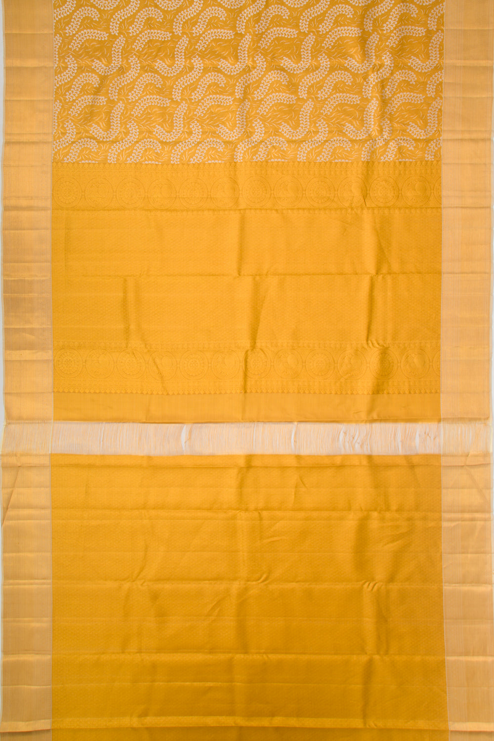 Taranga Kanchi Silk Tissue Brocade Gold Saree