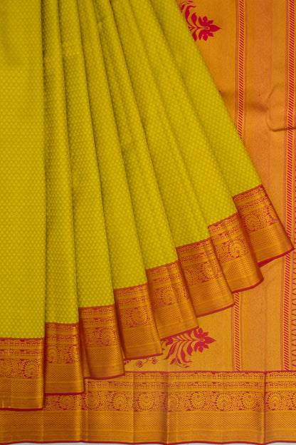 Taranga Kanchi Silk Jacquard Green Saree