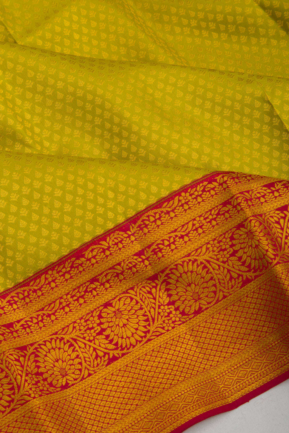 Taranga Kanchi Silk Jacquard Green Saree