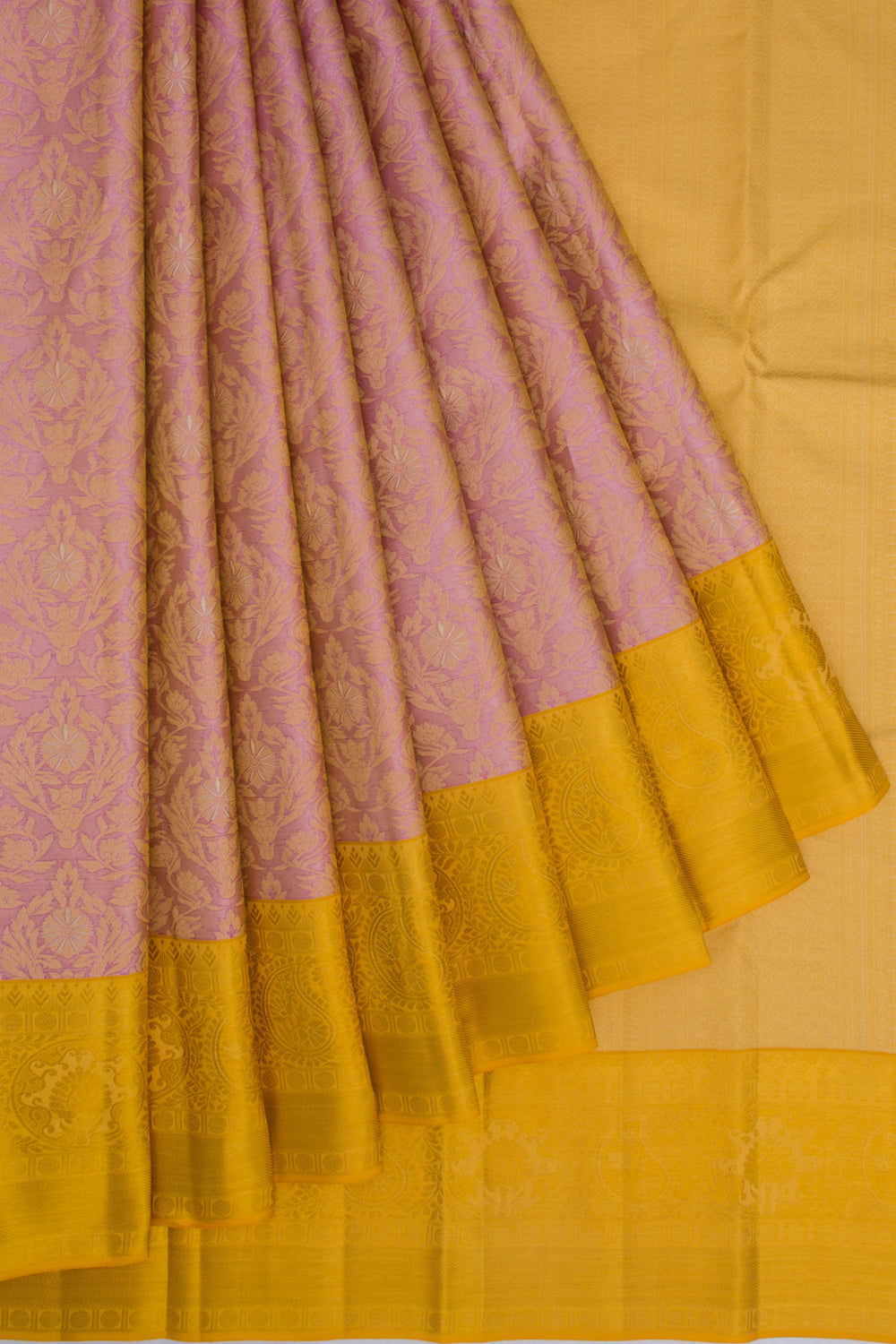 Taranga Kanchi Silk Tissue Brocade Lavender Saree