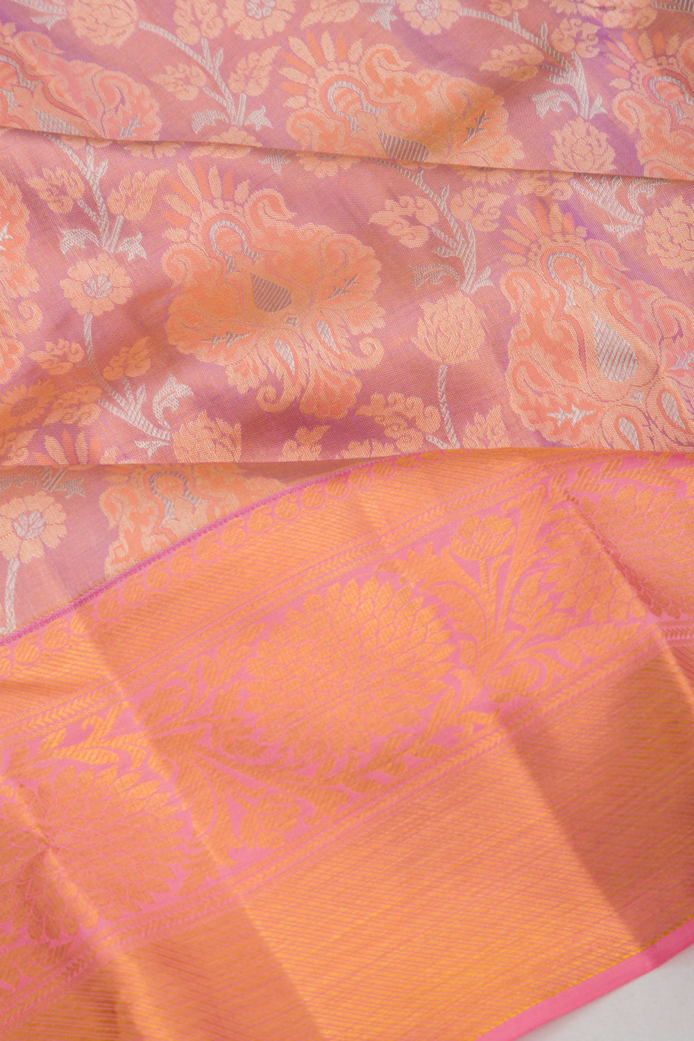 Taranga Kanchi Silk Tissue Jaal Lavender Saree