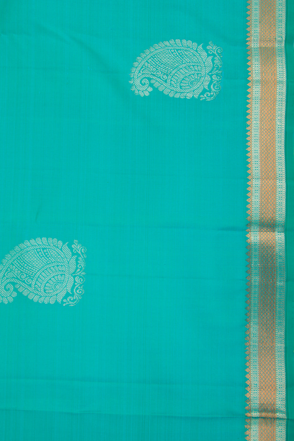 Kanchipuram Silk Butta Sea Green Saree