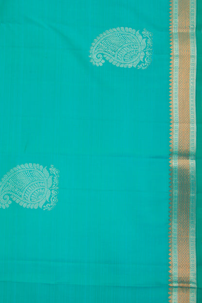 Kanchipuram Silk Butta Sea Green Saree