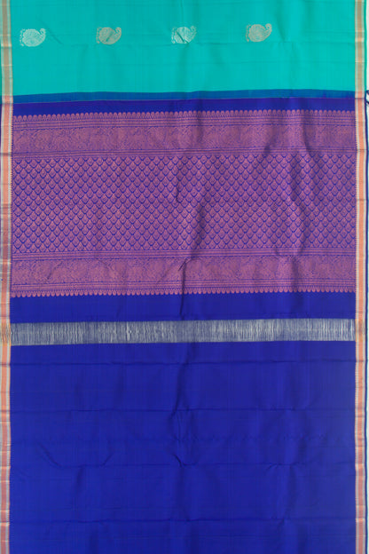 Kanchipuram Silk Butta Sea Green Saree