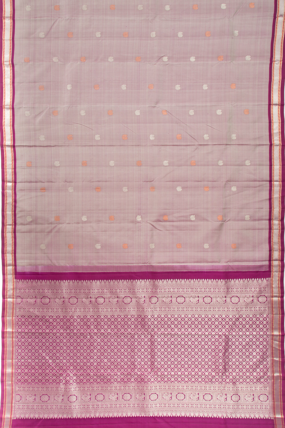 Kanchipuram Silk Butta Grey Saree