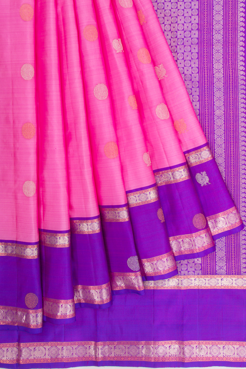 Kanchipuram Silk Butta Pink Saree