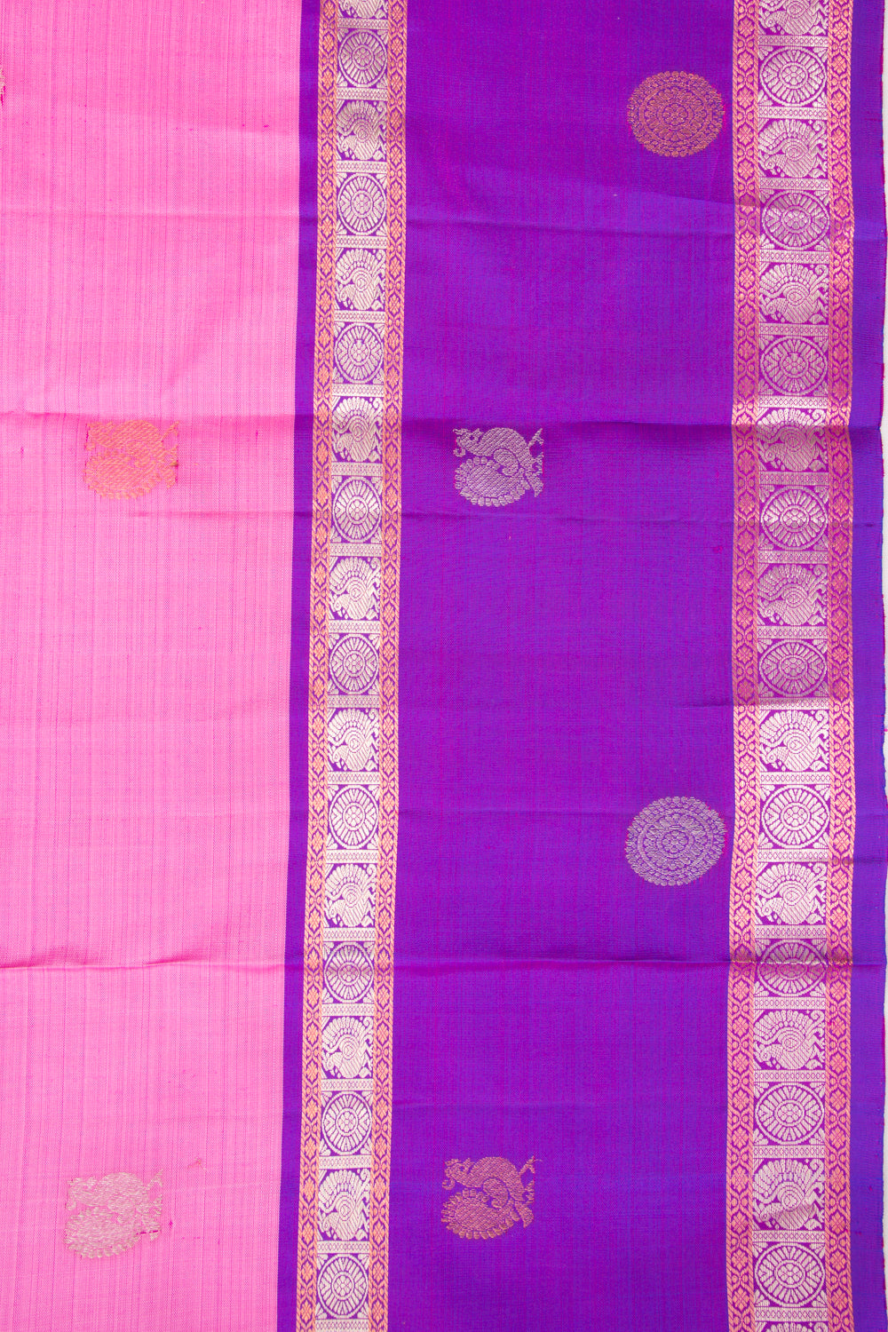 Kanchipuram Silk Butta Pink Saree