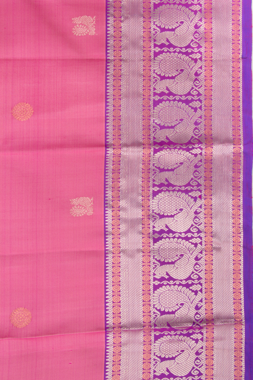 Kanchipuram Silk Butta Pink Saree