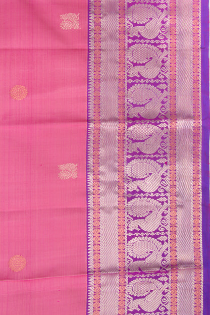 Kanchipuram Silk Butta Pink Saree