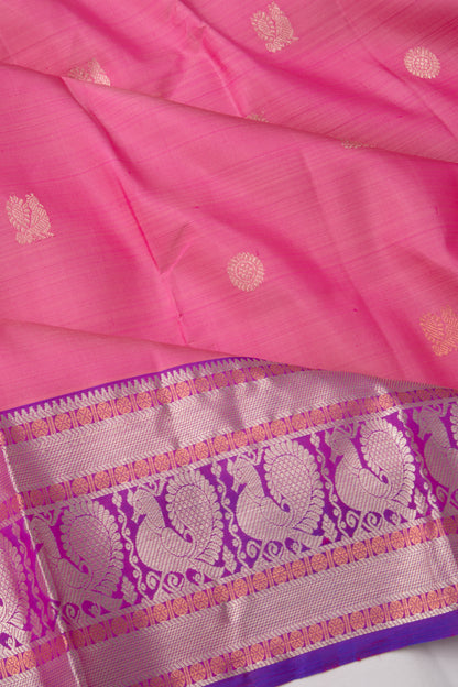 Kanchipuram Silk Butta Pink Saree