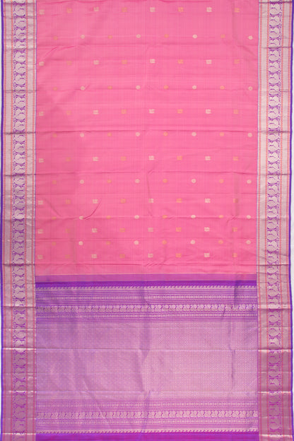 Kanchipuram Silk Butta Pink Saree