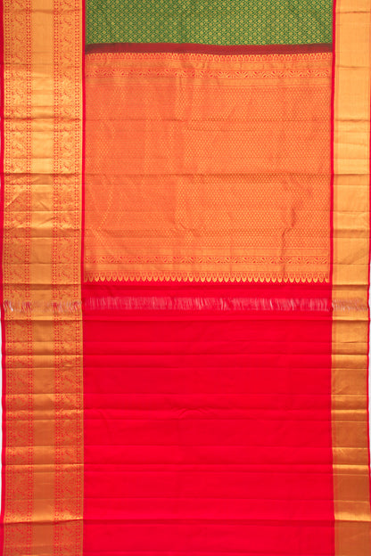 Kanchipuram Silk Brocade Green Saree