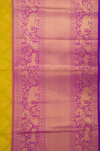 Kanchipuram Silk Brocade Green Saree