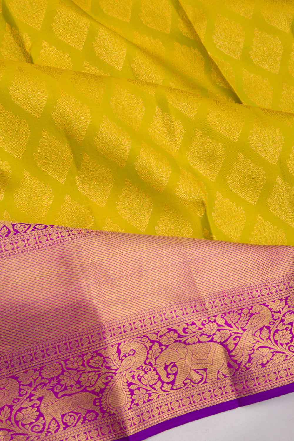 Kanchipuram Silk Brocade Green Saree