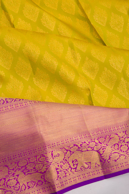 Kanchipuram Silk Brocade Green Saree