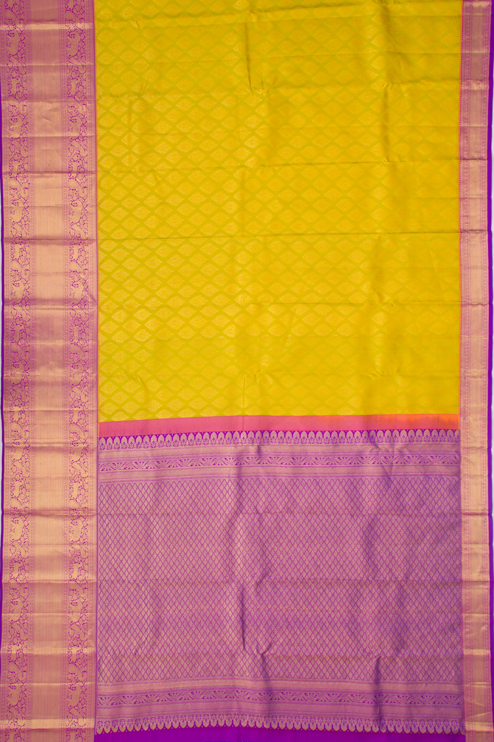 Kanchipuram Silk Brocade Green Saree