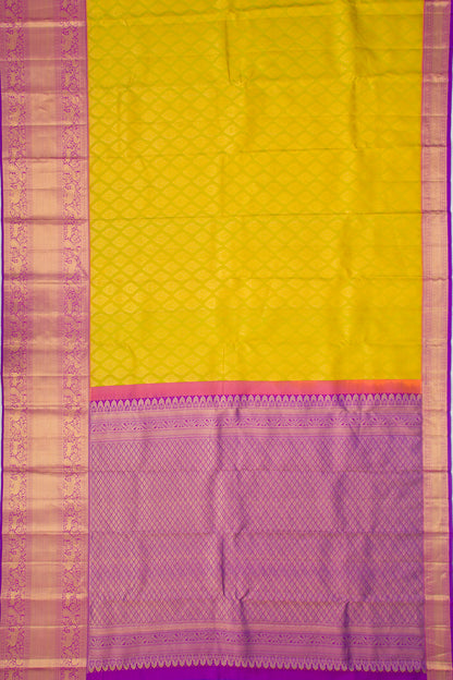 Kanchipuram Silk Brocade Green Saree