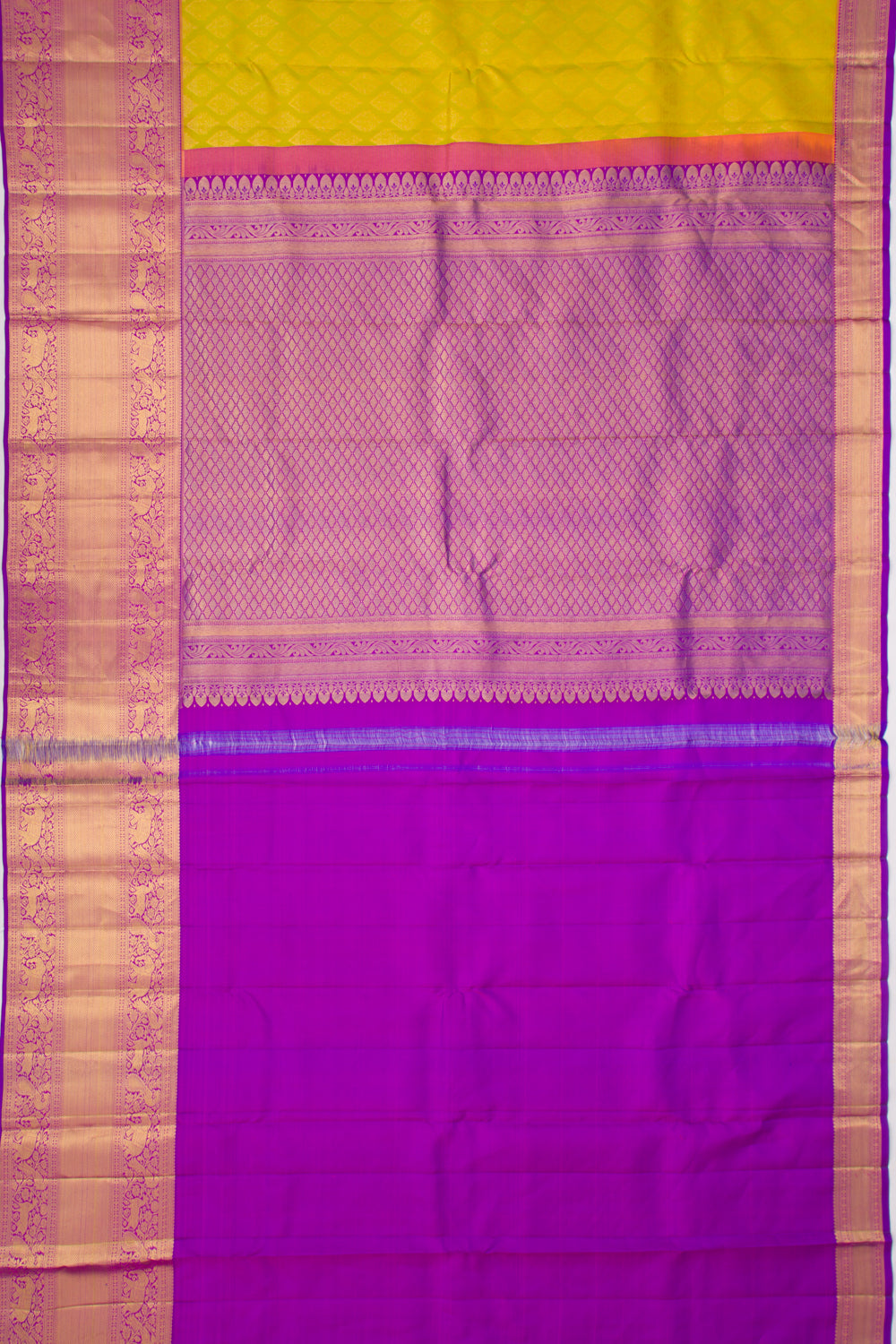 Kanchipuram Silk Brocade Green Saree