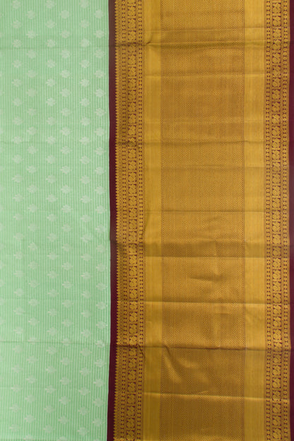 Kanchipuram Silk Lines and Butta Pastel Green Saree