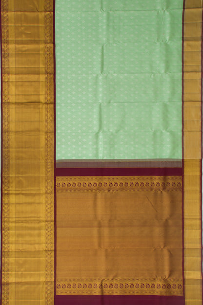 Kanchipuram Silk Lines and Butta Pastel Green Saree
