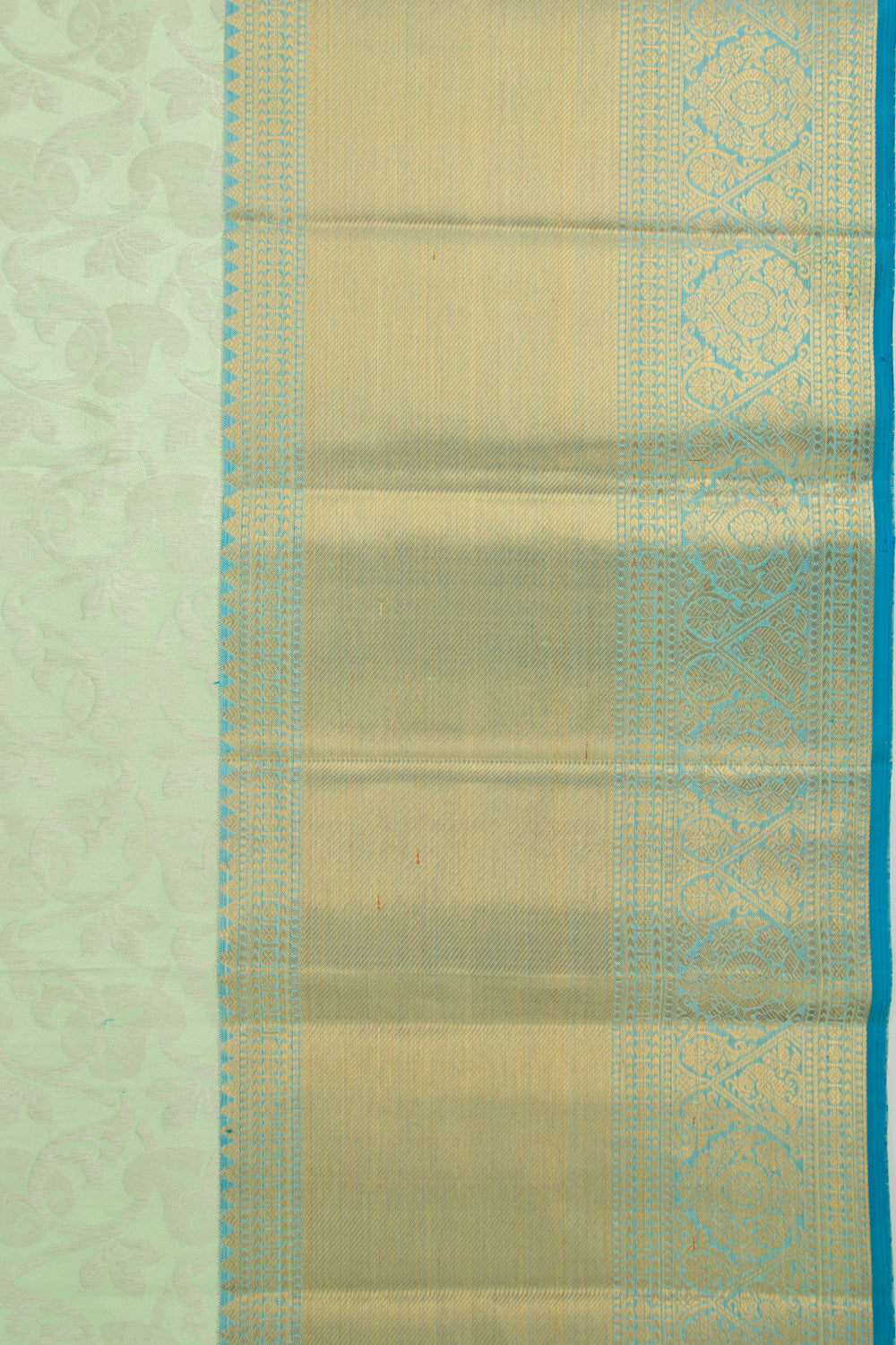 Kanchipuram Silk Jaal Pastel Green Saree